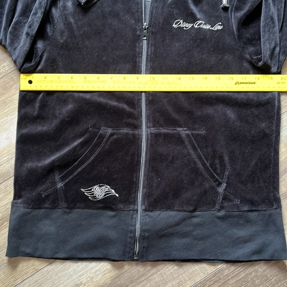 SET- Disney Cruise Line Black Velour Track Set preowned lightly used. - Picture 2 of 9